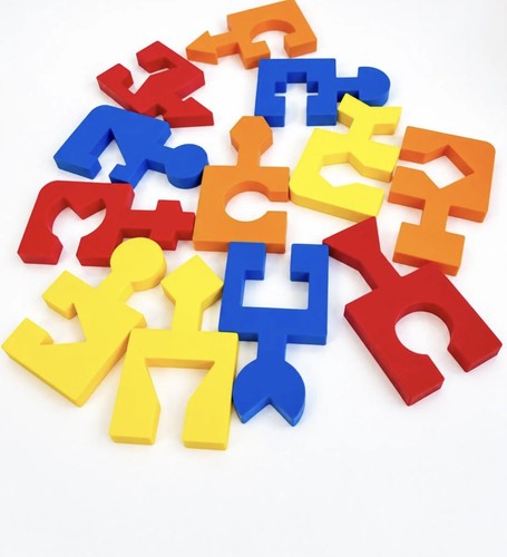 Logical printed puzzle - logical, 3d