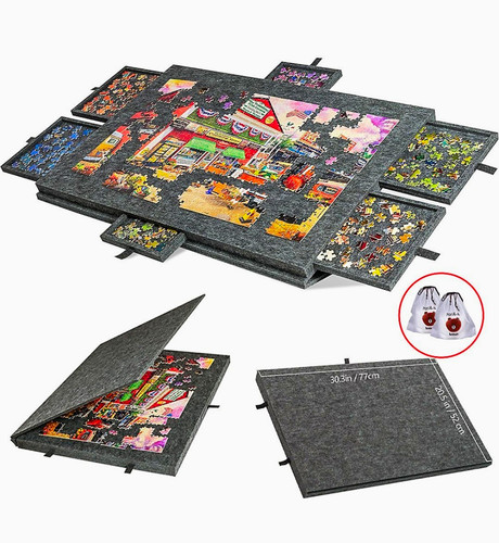 Grey felt jigsaw - felt,
