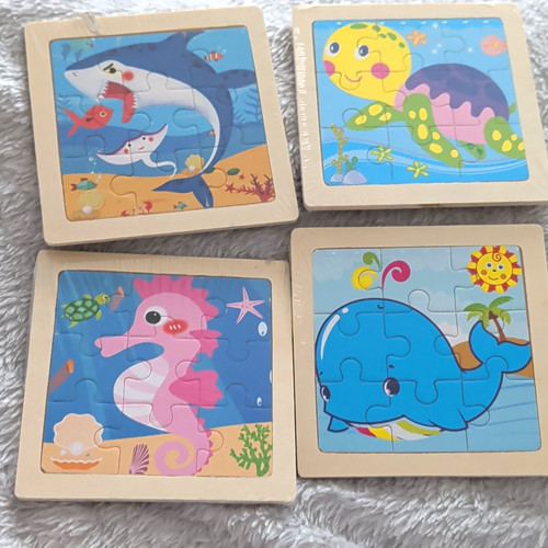 Wooden sea life jigsaw - jigsaw, puzzle