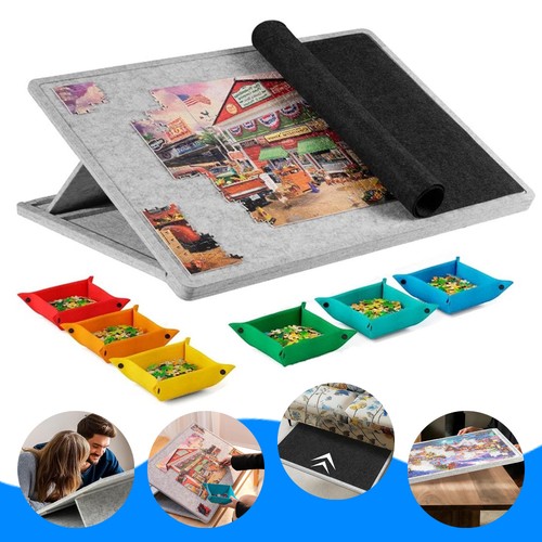 Portable jigsaw puzzle - puzzle, board