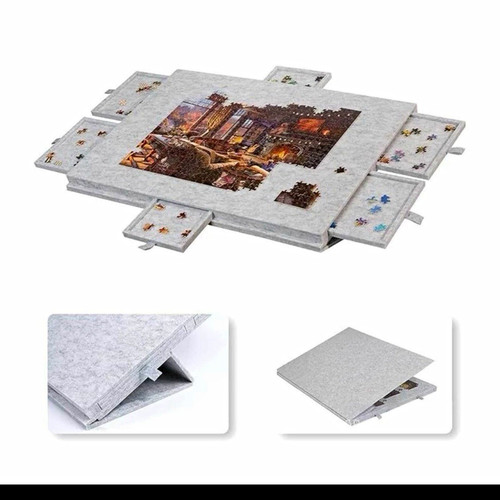 Light grey puzzle board with